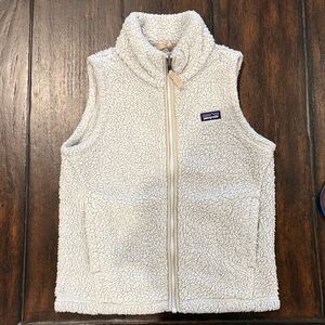 Patagonia Kids' White Fleece Vest